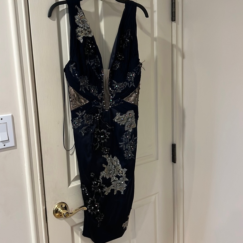 Navy sequin dress